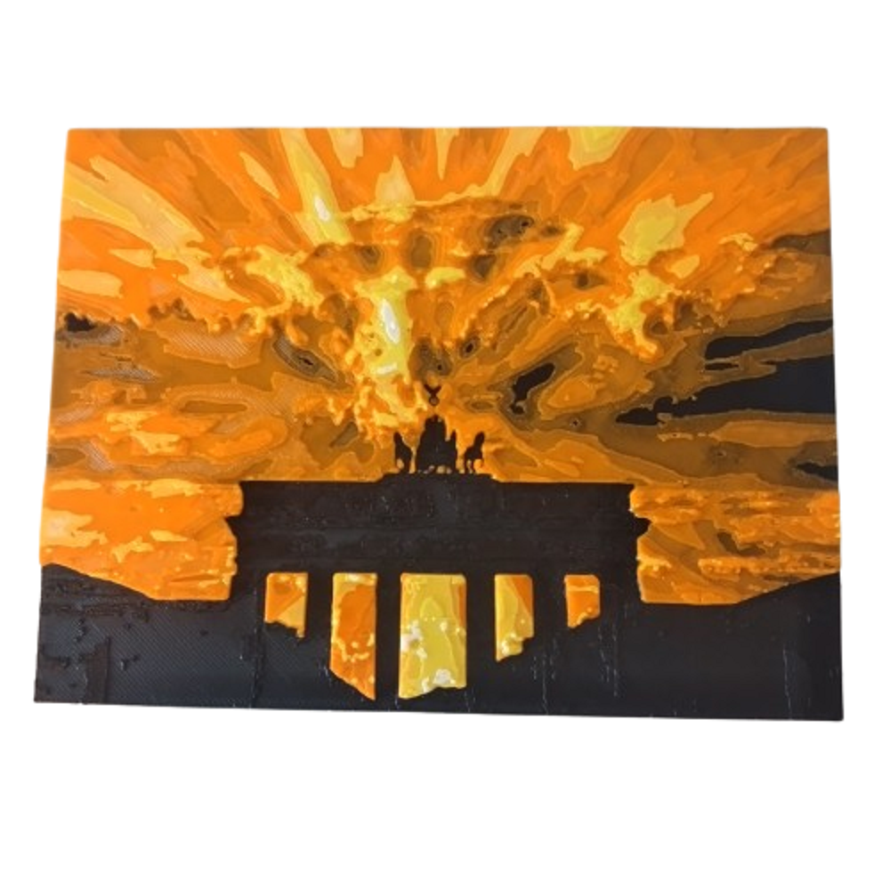 Hueforge 3D Bild Brandenburger Tor