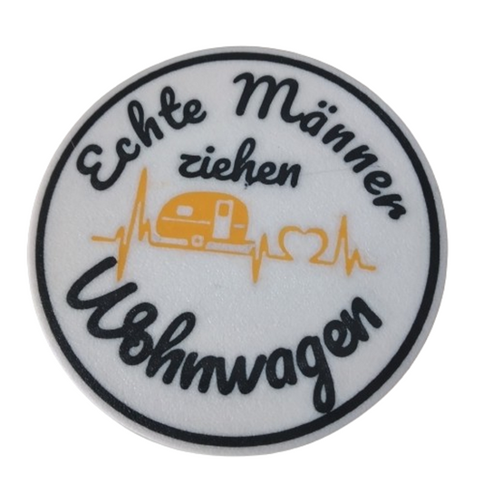 Untersetzer Echte Männer ziehen Wohnwagen