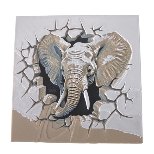 Hueforge 3D Bild Elefant